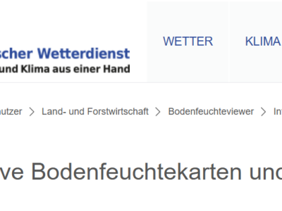 Das Warten auf nötigen Niederschlag verkürzen!
