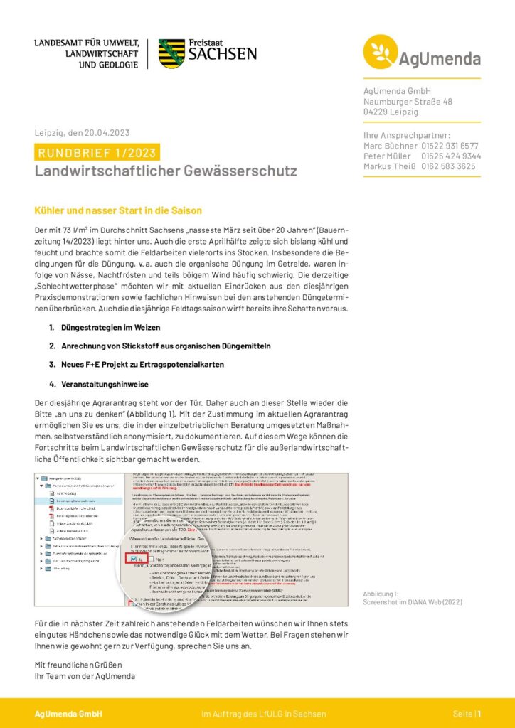 Vorschau für Rundbrief April 2023