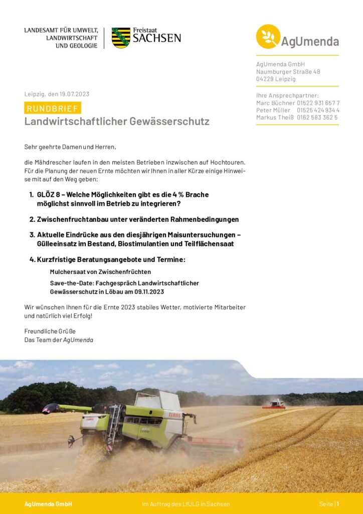 Vorschau für Rundbrief Juli 2023