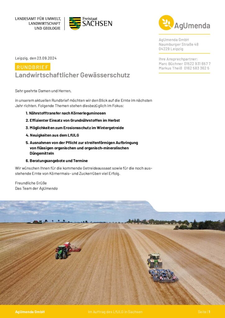 Vorschau für Rundbrief September 2024