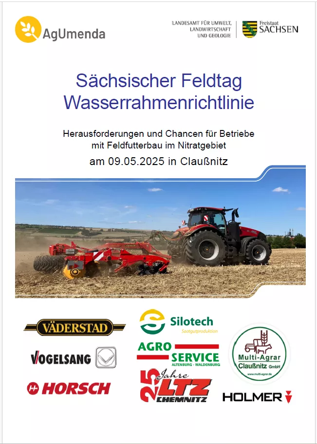 Titelbild für Sächsischer Feldtag Wasserrahmenrichtlinie
