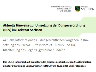 Aktuelle Informationen zum Düngerecht